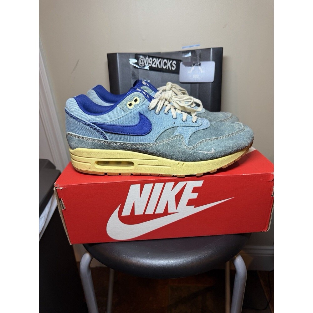 Nike Air Max 1 Premium Dirty Denim DV3050-300 Size 10.5 OG Box Authentic
